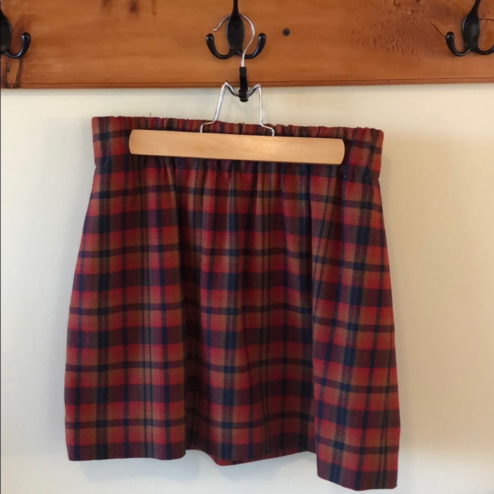J Crew Plaid Mini Skirt